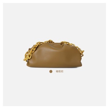 Eldora Genuine Leather Shoulder Bag Khaki 77313