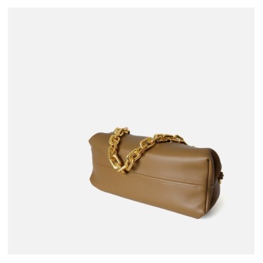 Eldora Genuine Leather Shoulder Bag Khaki 77313