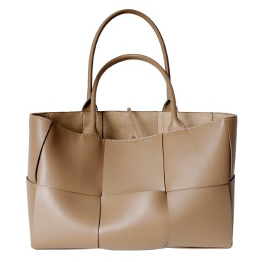 Eldora Genuine Leather Tote Bag Khaki 77315