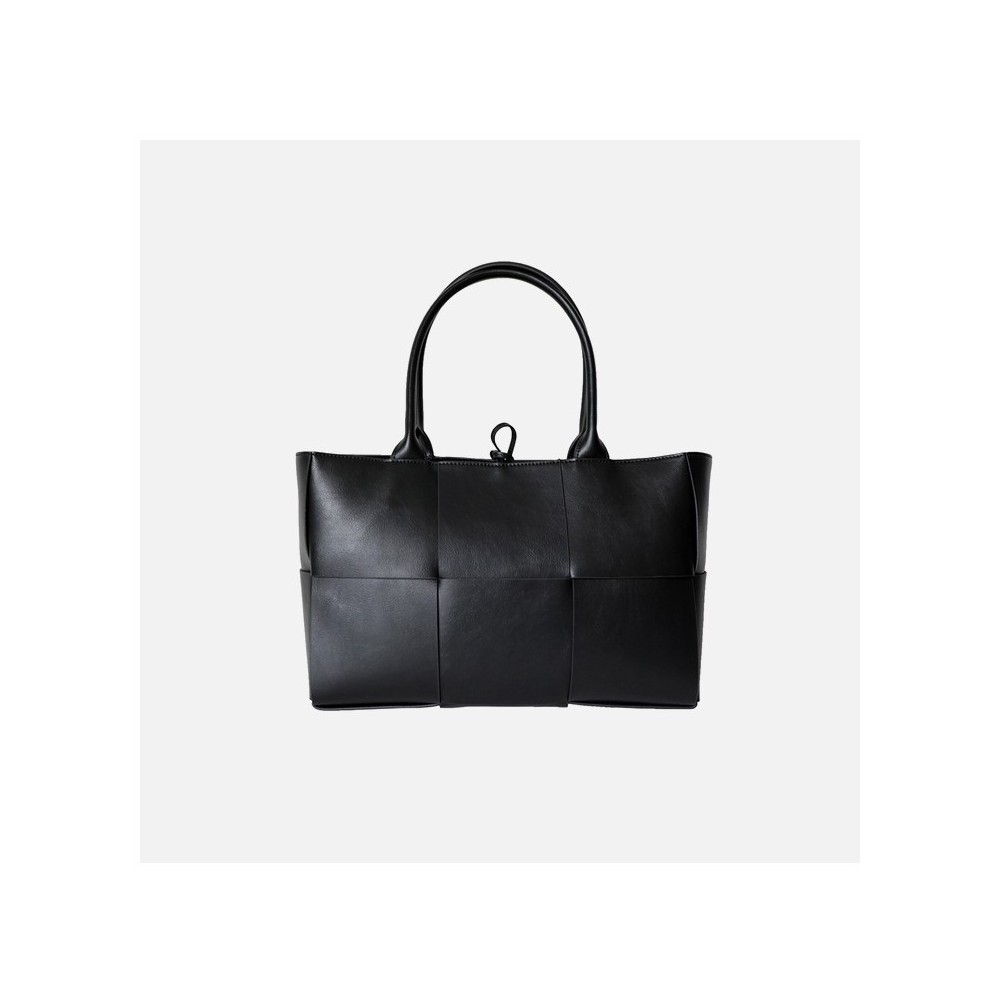 Eldora Genuine Leather Tote Bag Black 77315