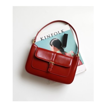 Eldora Genuine Leather Top handle bag Red 77317