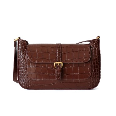 Eldora Genuine Leather Top handle bag Brown 77317
