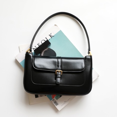 Eldora Genuine Leather Top handle bag Black 77317