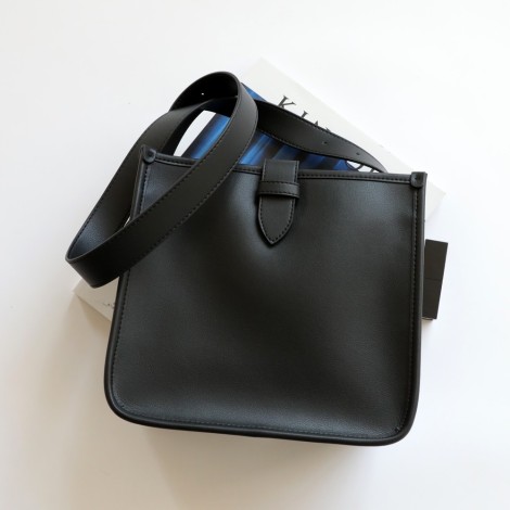 Eldora Genuine Leather Shoulder Bag Black 77318