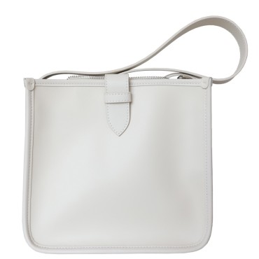 Eldora Genuine Leather Shoulder Bag White 77318