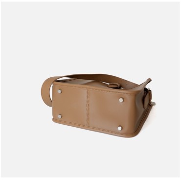 Eldora Genuine Leather Shoulder Bag Brown 77318