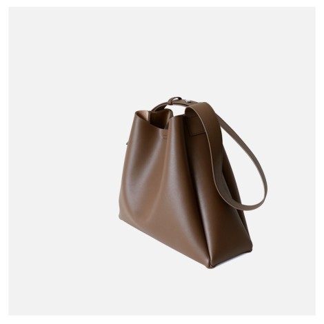 Eldora Genuine Leather Top handle bag Coffee 77319
