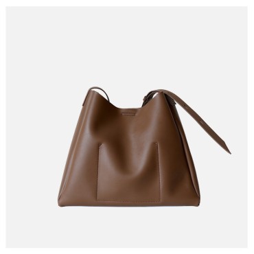 Eldora Genuine Leather Top handle bag Coffee 77319