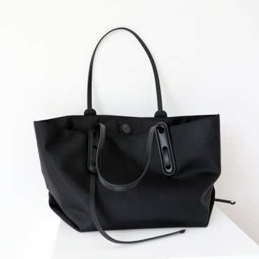 Eldora Genuine Leather Tote Bag Black 77320