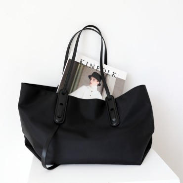 Eldora Genuine Leather Tote Bag Black 77320
