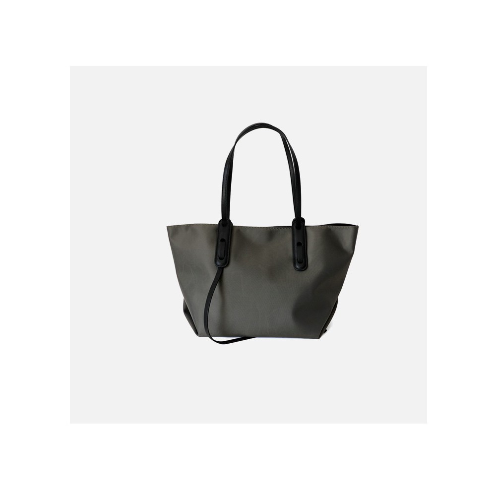 Eldora Genuine Leather Tote Bag Grey 77320