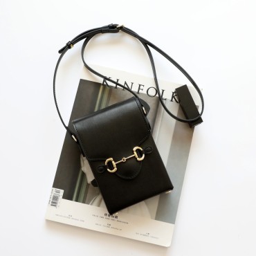 Eldora Genuine Leather Shoulder Bag Black 77322