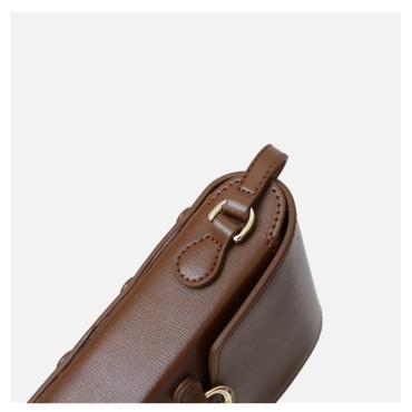 Eldora Genuine Leather Shoulder Bag Brown 77322