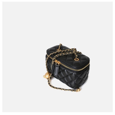 Eldora Genuine Leather Shoulder Bag Black 77323