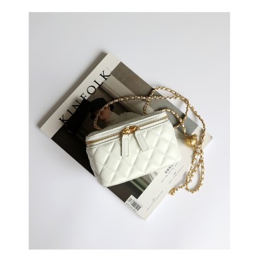 Eldora Genuine Leather Shoulder Bag White 77323