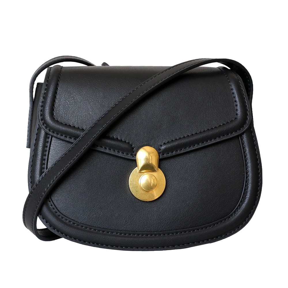 Eldora Genuine Leather Shoulder Bag Black 77324