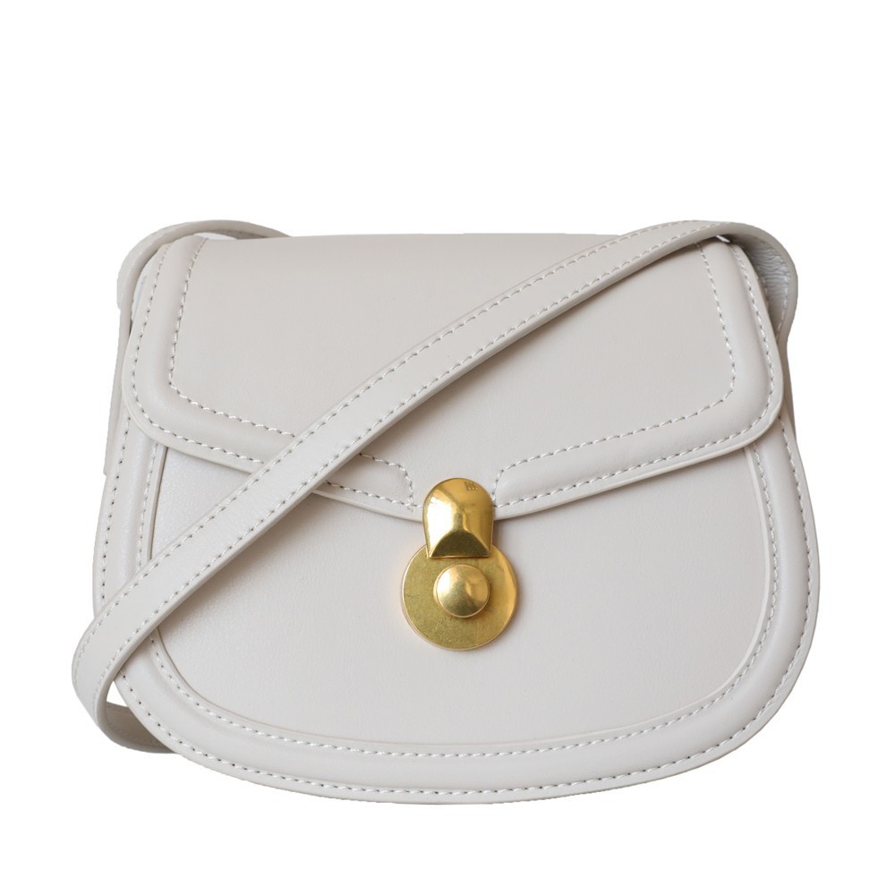 Eldora Genuine Leather Shoulder Bag White 77324