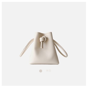 Eldora Genuine Leather Shoulder Bag White 77325