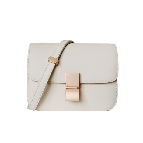 Eldora Genuine Leather Shoulder Bag White 77326