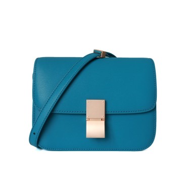 Eldora Genuine Leather Shoulder Bag Blue 77326