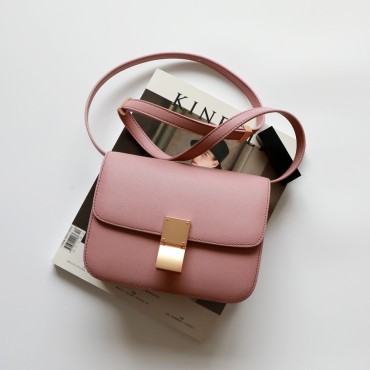 Eldora Genuine Leather Shoulder Bag Pink 77326