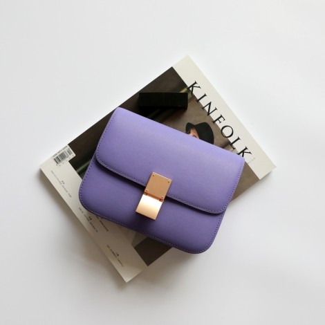 Eldora Genuine Leather Shoulder Bag Purple 77326