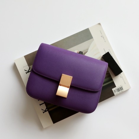 Eldora Genuine Leather Shoulder Bag Dark Purple 77326