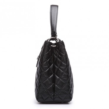 Bosquet Genuine Leather Satchel Bag Black 75124
