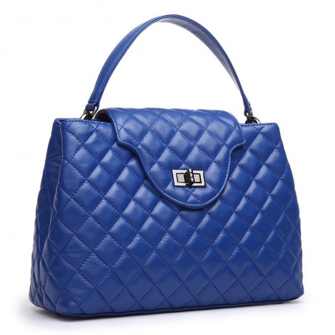 Bosquet Genuine Leather Satchel Bag Blue 75124