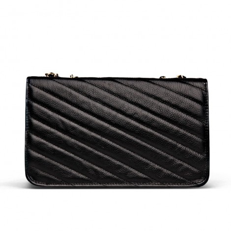 Varenne Genuine Leather Shoulder Bag Black 75125