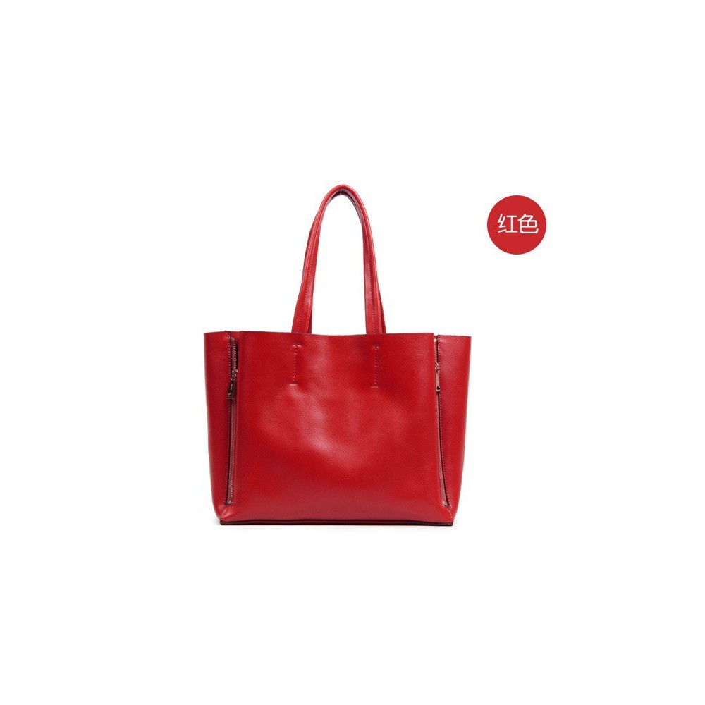 Willow Genuine Leather Tote Bag Red 75276