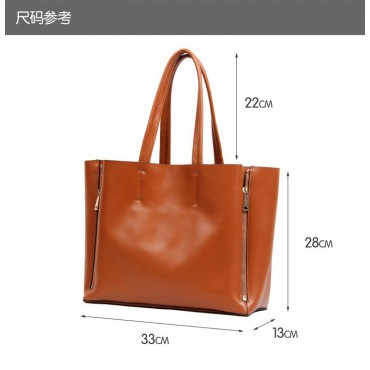 Willow Genuine Leather Tote Bag Brown 75276