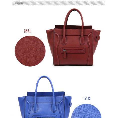 Darla Genuine Leather Satchel Bag Blue 75277