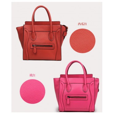 Darla Genuine Leather Satchel Bag Pink 75277