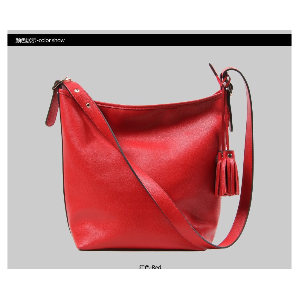 Helena Genuine Leather Crossbody Bag Red 75278