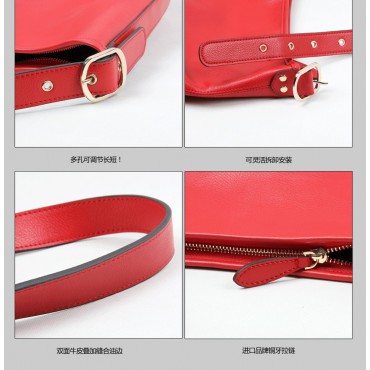 Helena Genuine Leather Crossbody Bag Red 75278