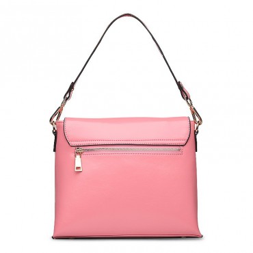 Marguerite Genuine Leather Shoulder Bag Pink 75126