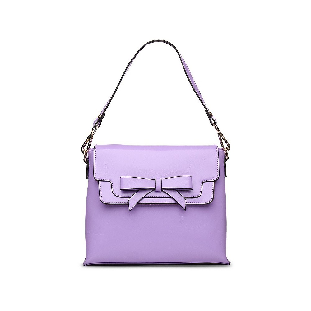Marguerite Genuine Leather Shoulder Bag Purple 75126
