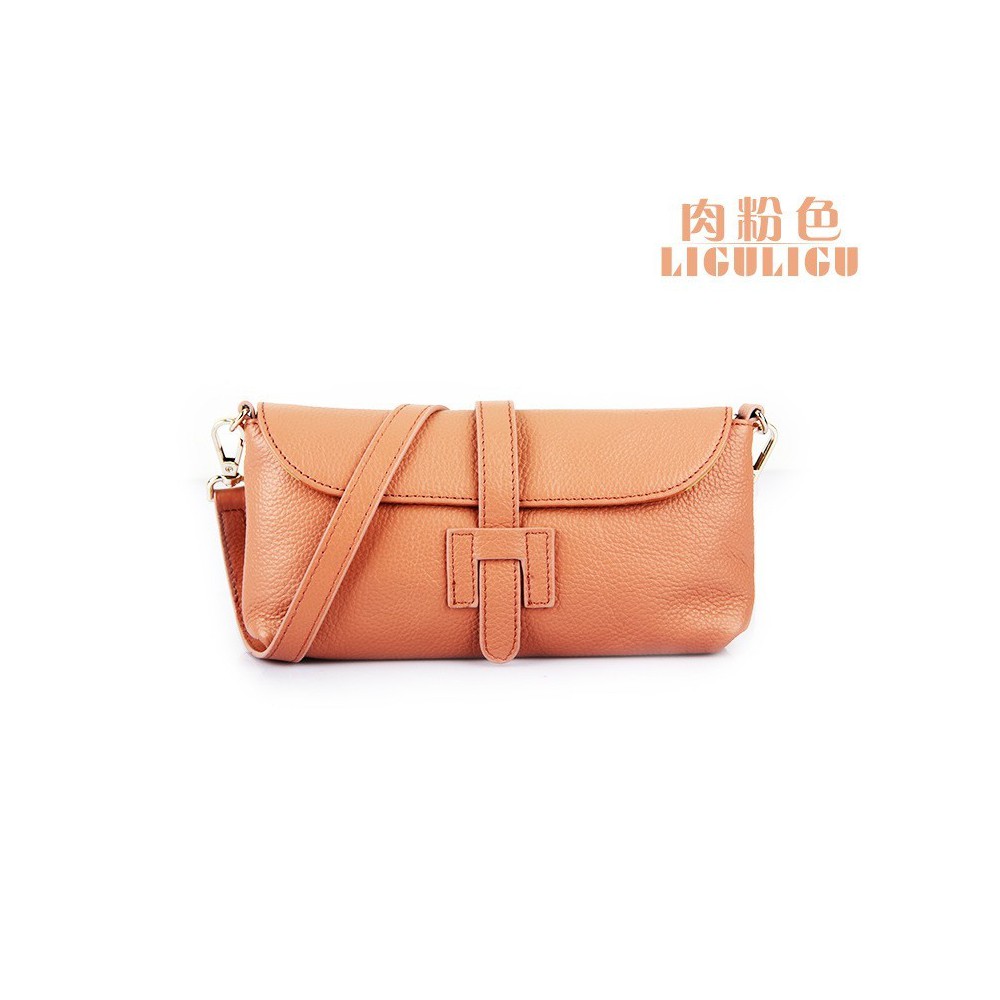 Yohanna Genuine Leather Shoulder Bag Pink 75286
