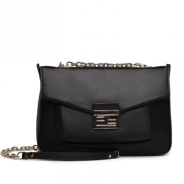 Suzon Genuine Leather Shoulder Bag Black 75127
