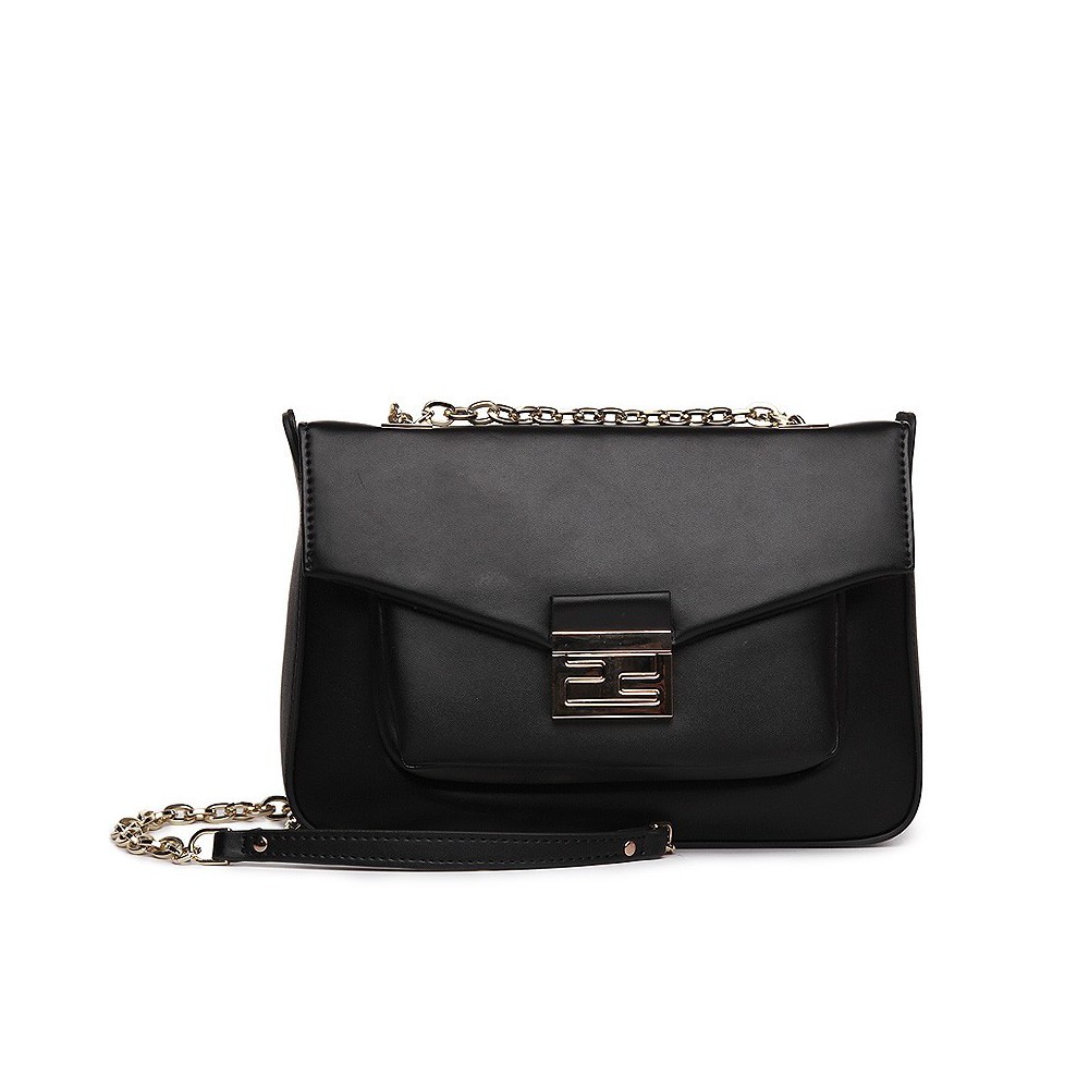 Suzon Genuine Leather Shoulder Bag Black 75127
