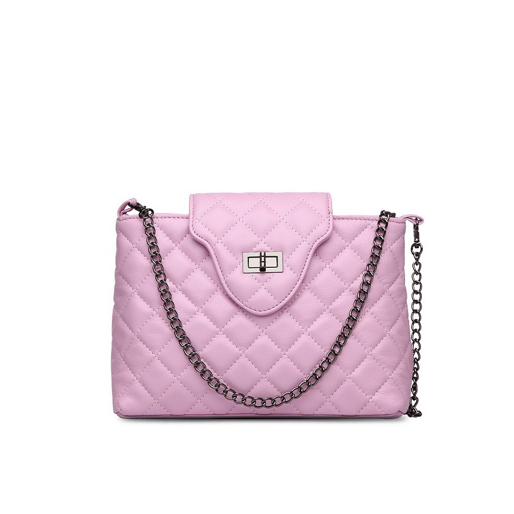 Sacha Genuine Leather Shoulder Bag Pink 75128