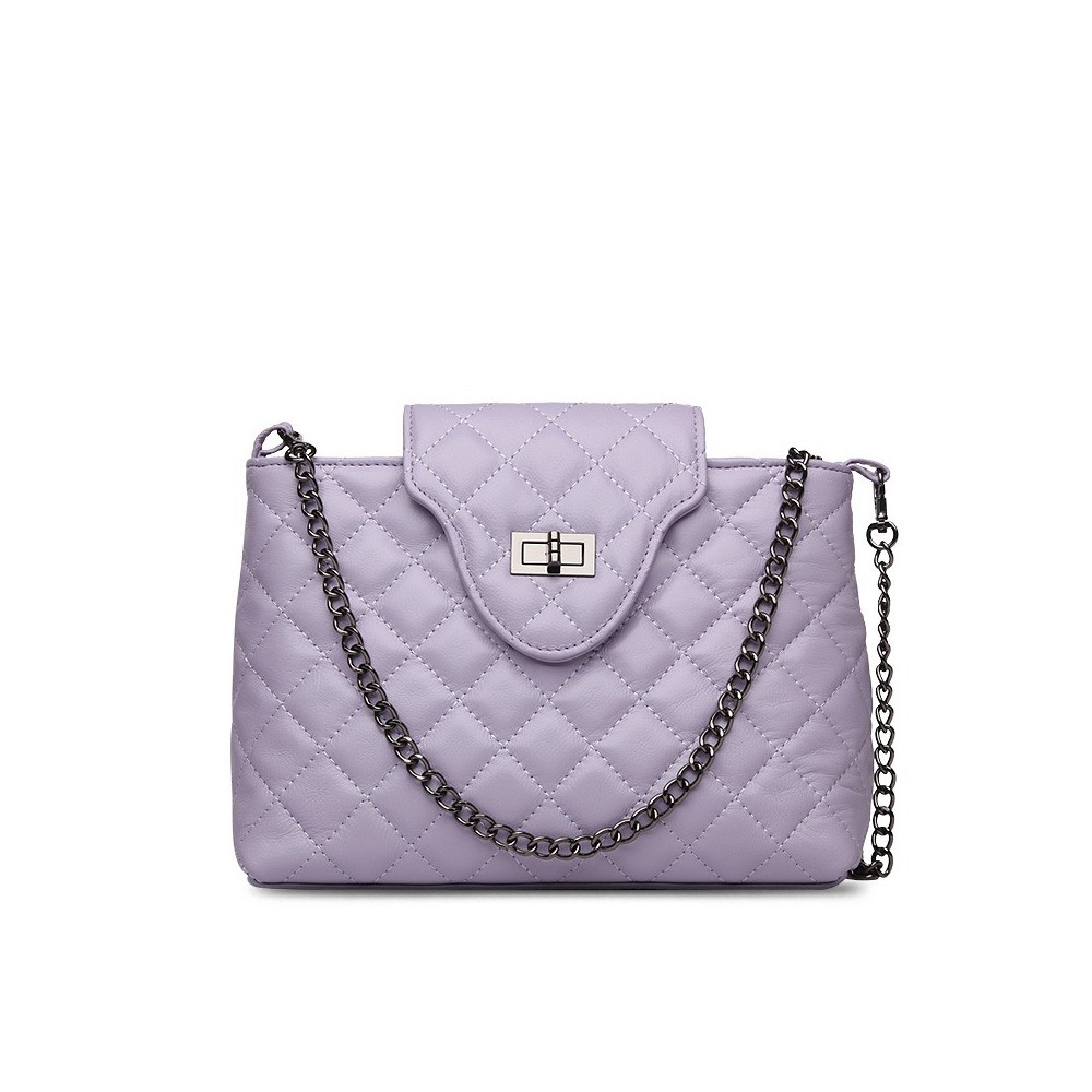 Sacha Genuine Leather Shoulder Bag Purple 75128