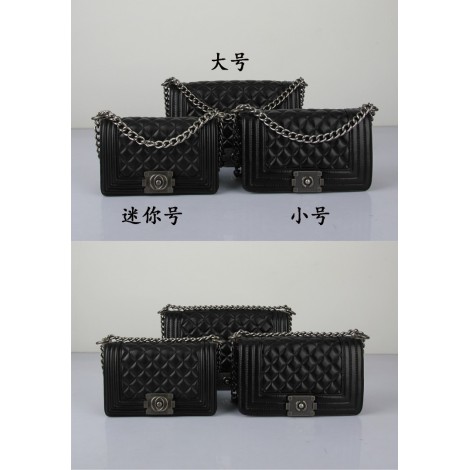 Naudet Genuine Leather Shoulder Bag Black 75290
