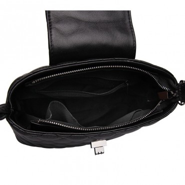 Sacha Genuine Leather Shoulder Bag Black 75128