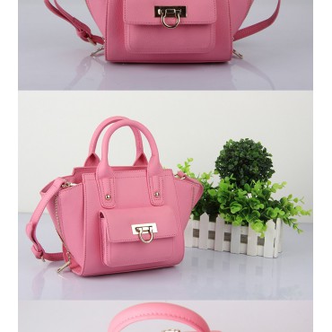 Prudence Genuine Leather Satchel Bag Pink 75294