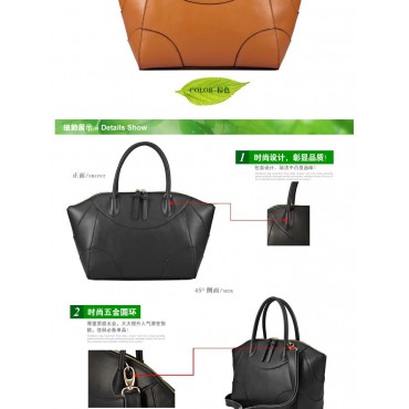 Guyot Genuine Leather Tote Bag Black 75297