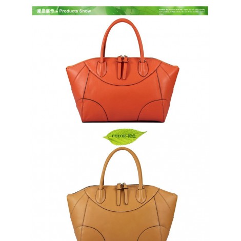Guyot Genuine Leather Tote Bag Orange 75297