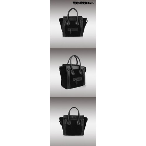 Avery Genuine Leather Satchel Bag Black 75304