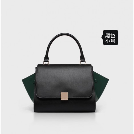 Elizabeth Genuine Leather Satchel Bag Black 75319